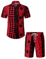 Ensemble chemise et short Boho vintage en coton pour homme