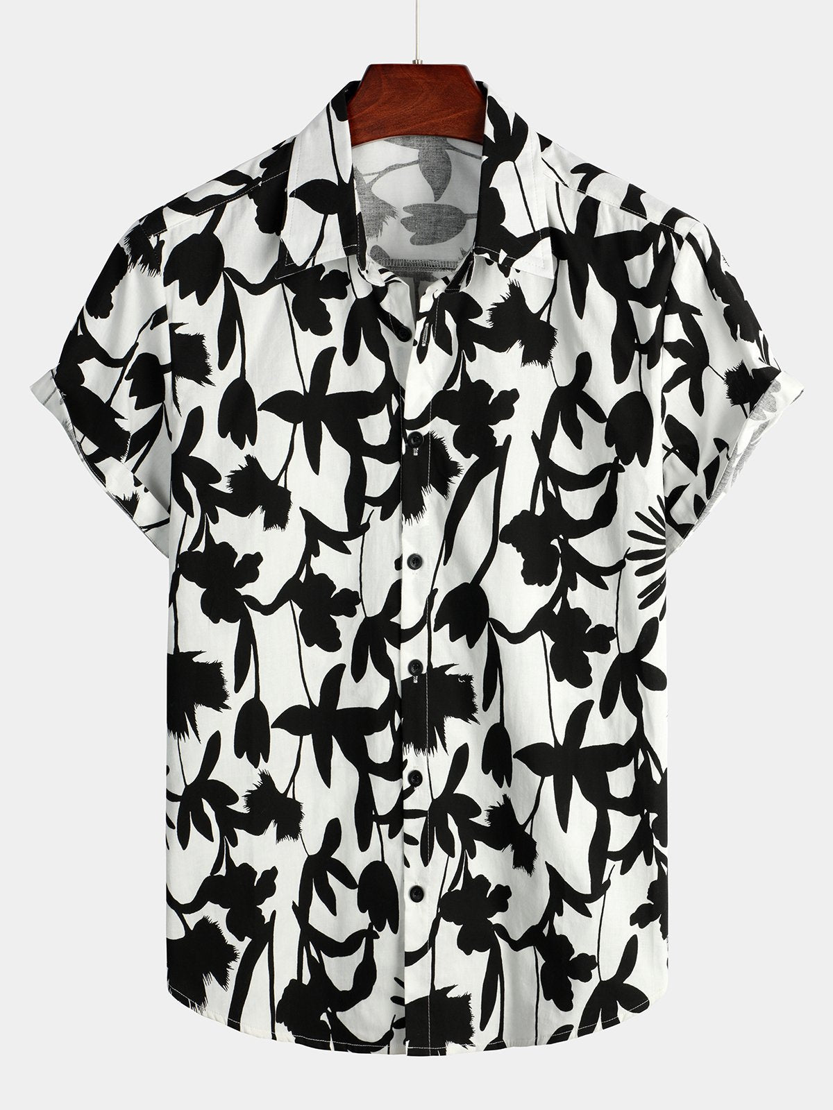 Chemise en coton hawaïen tropical à fleurs