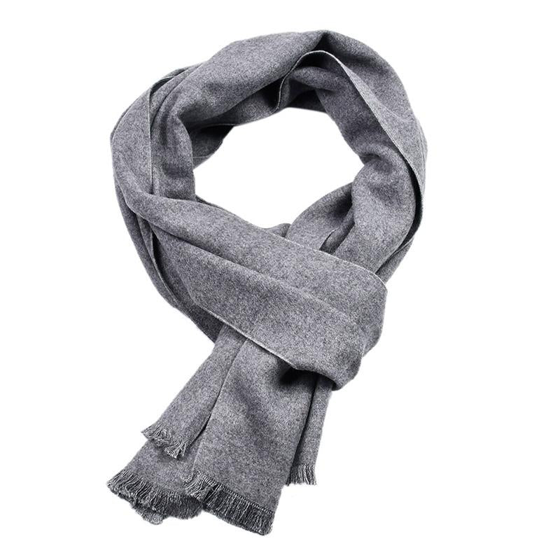 Écharpe chaude décontractée classique de couleur unie pour hommes