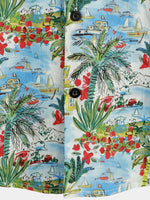 Chemise Homme en Coton Imprimé Floral avec Poche Vacances