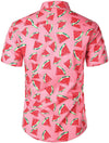 Ensemble chemise et short hawaïen en coton imprimé pastèque pour homme