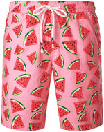 Ensemble chemise et short hawaïen en coton imprimé pastèque pour homme