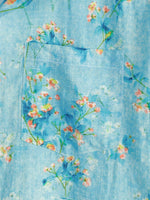 Chemise hawaïenne tropicale à poche en coton à fleurs