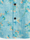 Chemise hawaïenne tropicale à poche en coton à fleurs