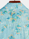 Chemise hawaïenne tropicale à poche en coton à fleurs