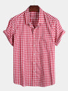 Chemises homme en coton uni à carreaux multicolores