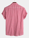 Chemises homme en coton uni à carreaux multicolores
