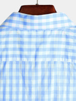 Chemise décontractée en coton à carreaux pour hommes