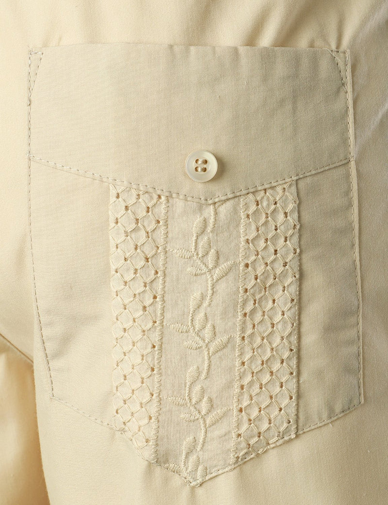 Bouton à manches courtes homme Down Cuban Guayabera Shirts Casual Suits