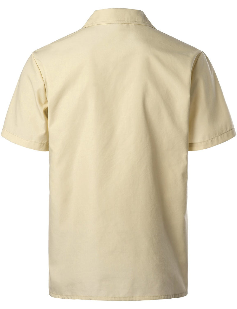 Bouton à manches courtes homme Down Cuban Guayabera Shirts Casual Suits