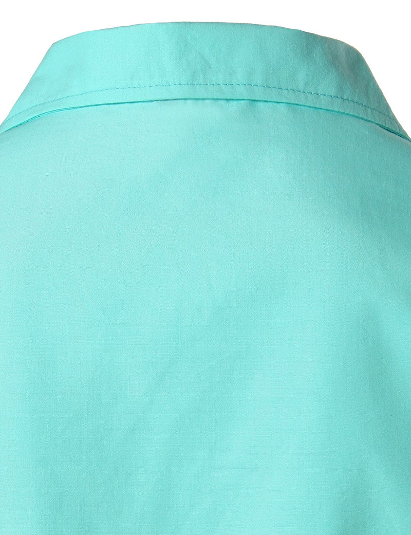 Chemisette à tissage jacquard en coton de couleur unie