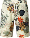 Ensemble chemise et short assortis à fleurs tropicales hawaïennes pour hommes