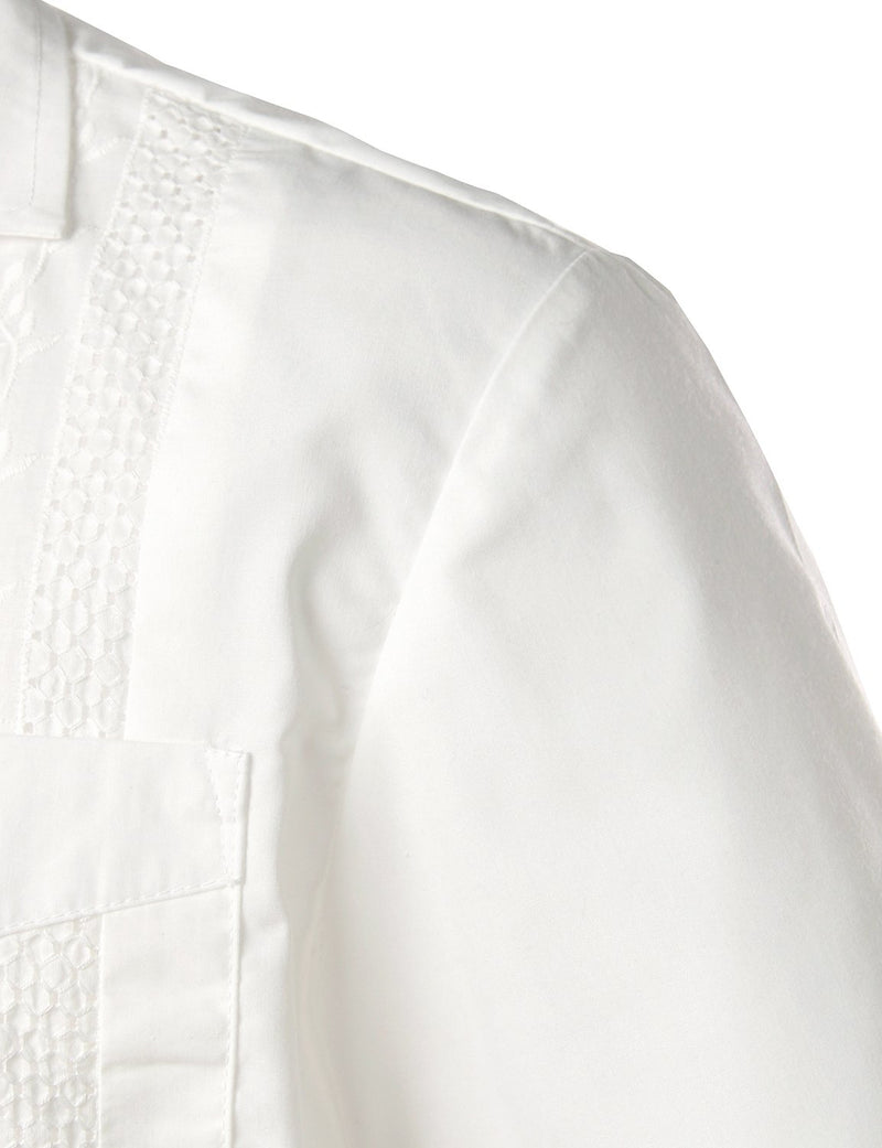 Bouton à manches courtes homme Down Cuban Guayabera Shirts Casual Suits
