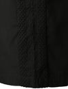 Bouton à manches courtes homme Down Cuban Guayabera Shirts Casual Suits