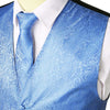 Gilet de costume à col en V à boutonnage simple imprimé cachemire métallisé pour homme / gilet de smoking