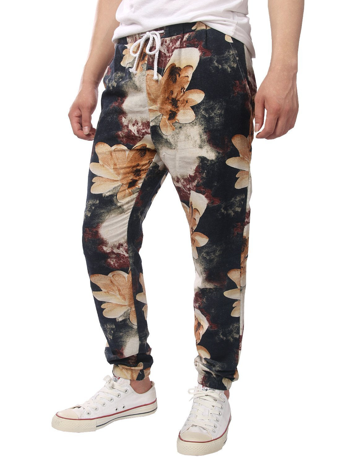 Pantalon fleuri homme new arrivals